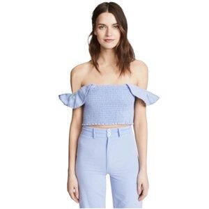 NWT APIECE APART Lamu Smock Top in Chambray